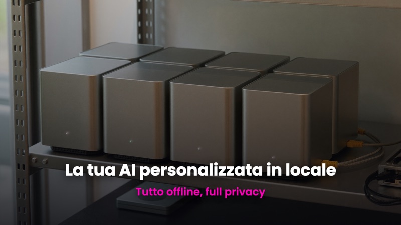 Mini server compatti collegati in cluster in ufficio
